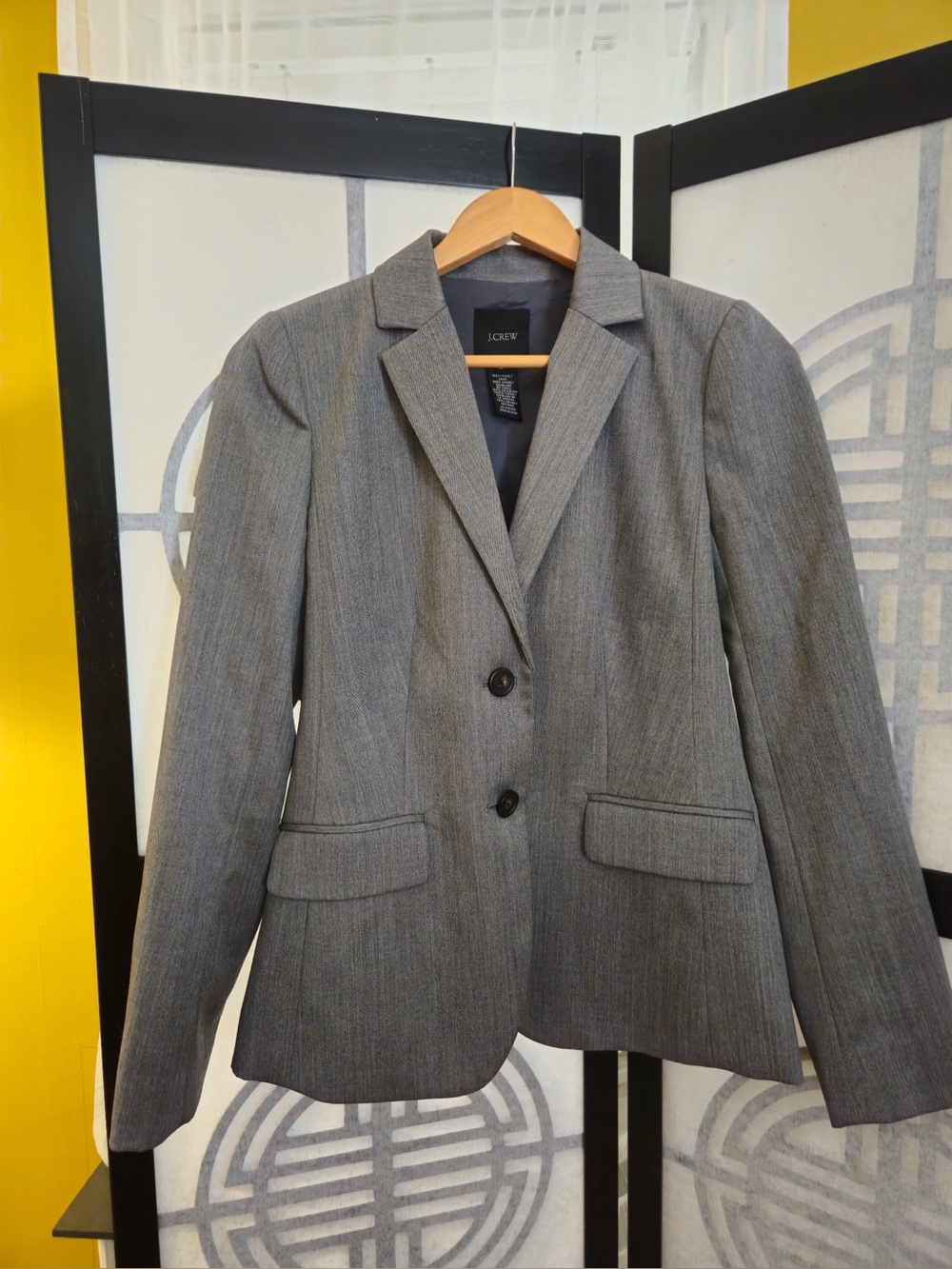 J. Crew Gray Women's Two-Button Tailored Blazer